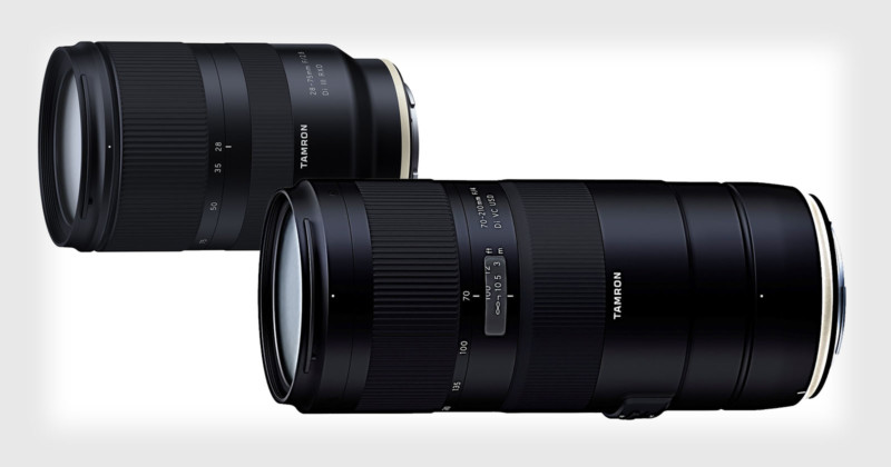 Tamron Unveils 28-75mm f/2.8 for Sony, 70-210mm f/4 for Canon/Nikon