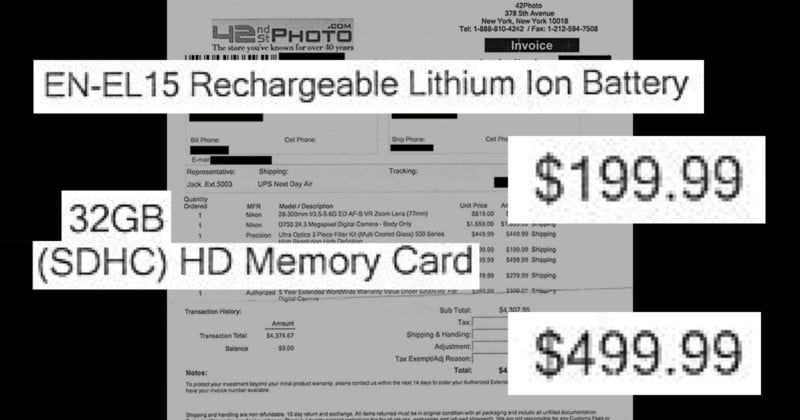 This Camera Store Receipt Will Make You Mad