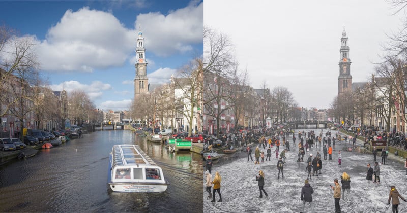  see netherlands historically cold winter before-and-after photos 