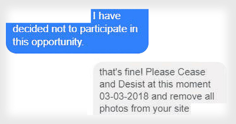 How NOT to Reply When Your Request to Use Photos is Rejected