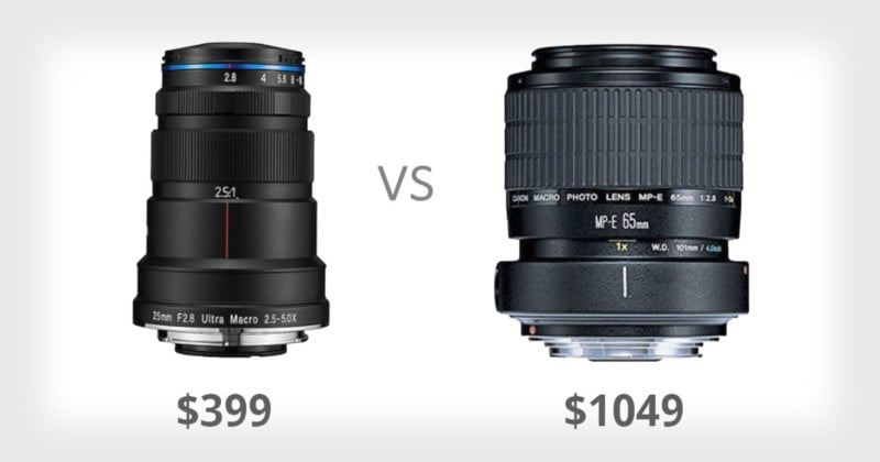 The $399 Laowa 25mm Macro Lens vs the $1,050 Canon MP-E 65mm