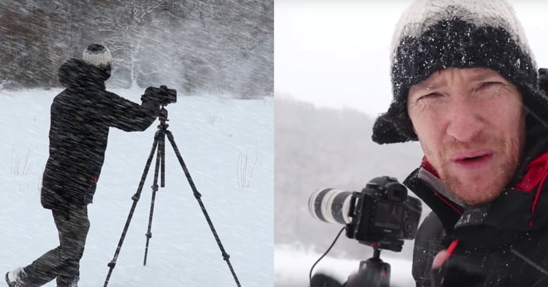  shooting landscape photos sub-zero blizzard 