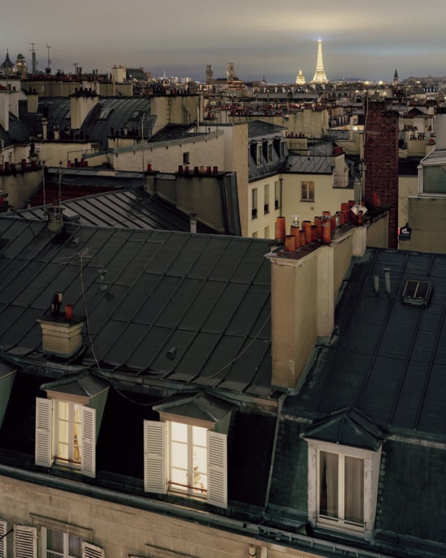  large format rooftop photos paris night 