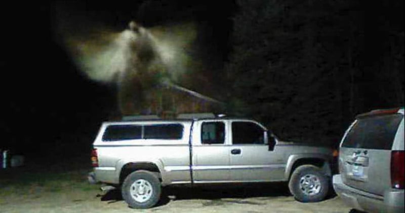  man claims photo shows angel above his truck 
