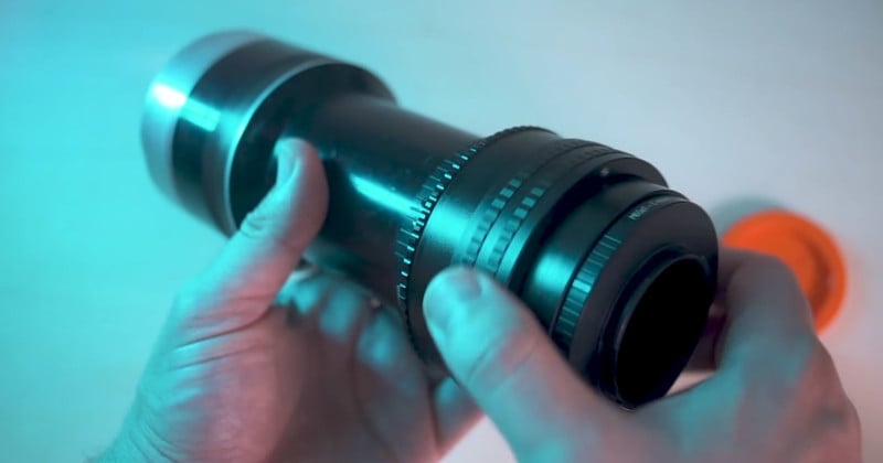  old projector lens captures intense swirly bokeh 