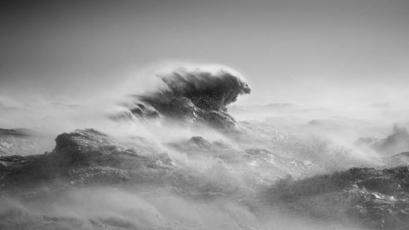 Photographer Sees Mythical Creatures in Stormy Waves