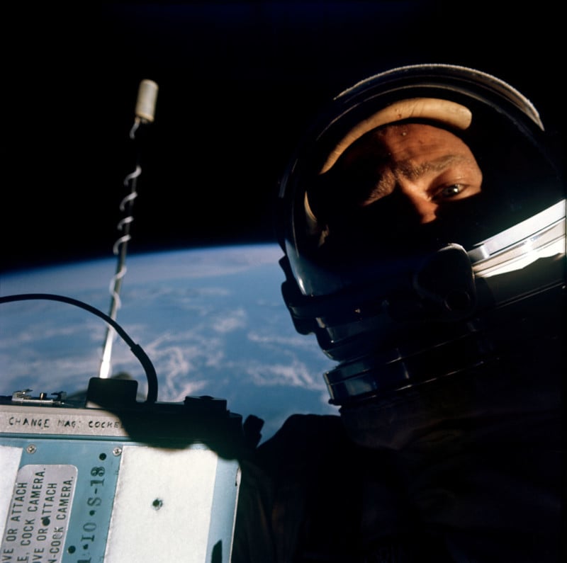 Buzz Aldrin Shot the First Space Selfie in 1966