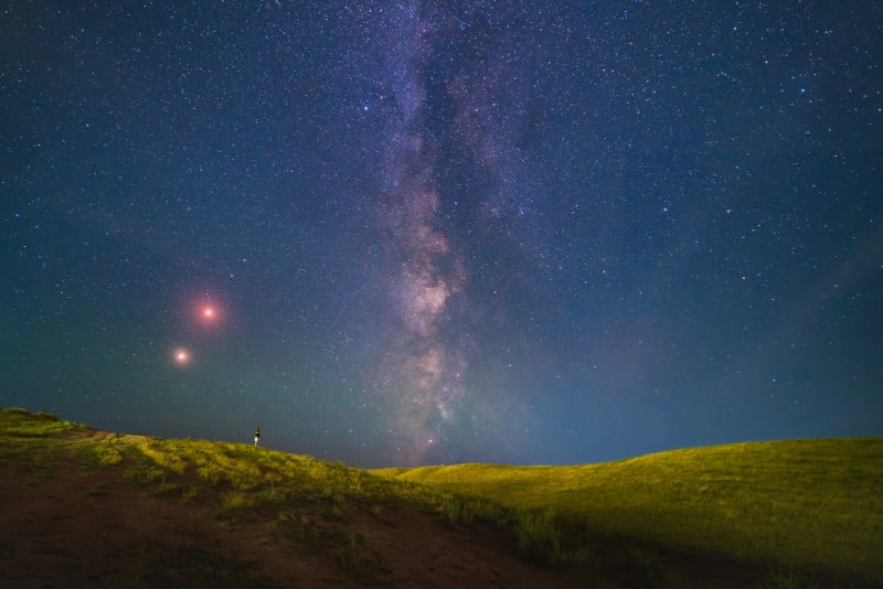A Photo of My Girlfriend, the Lunar Eclipse, Mars, and the Milky Way