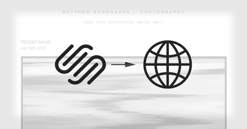  gave squarespace built own photo website from 