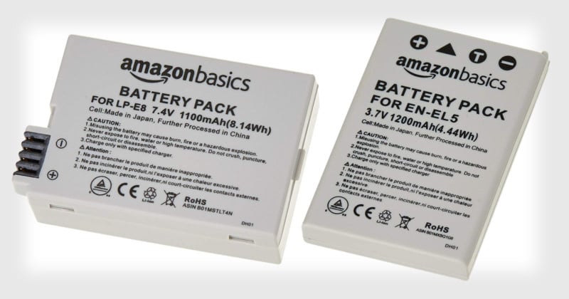 Amazon Has $14 AmazonBasics Canon and Nikon Camera Batteries