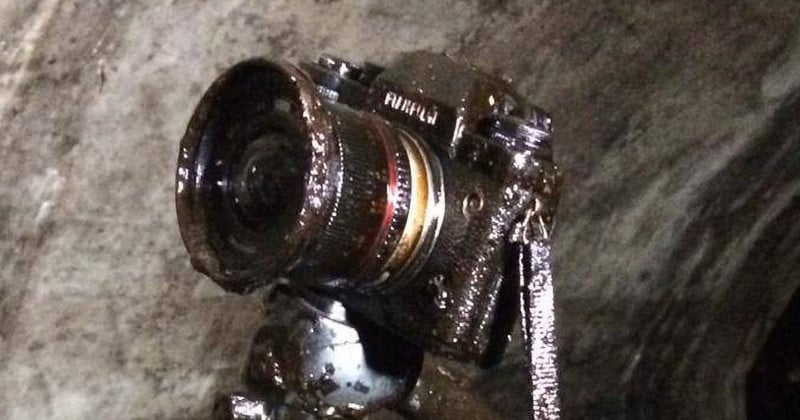  dropped camera crude oil survived 