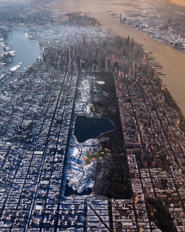 This Aerial Photo Shows How Winter Changes New York City PetaPixel