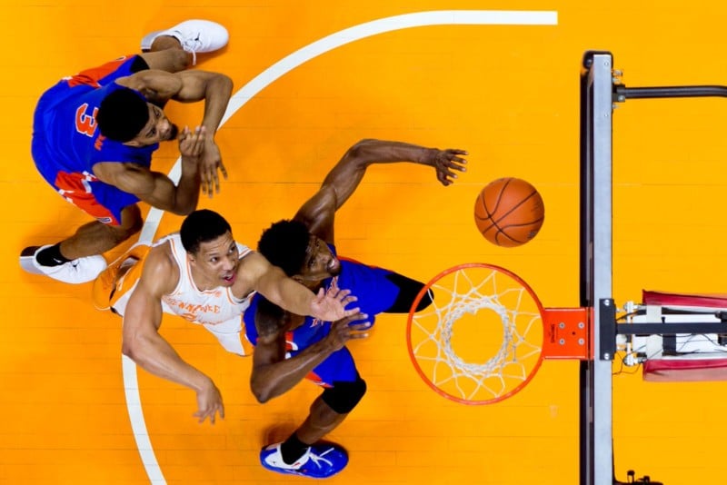 Shooting Overhead Action Photos of Tennessee Basketball