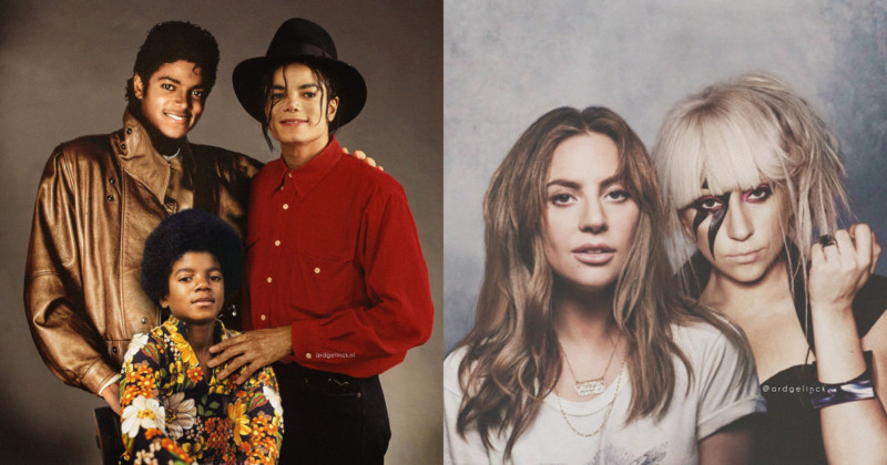 Photos of Celebrities Posing with Their Younger Selves