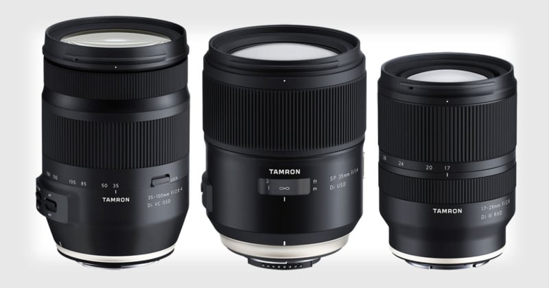 Tamron Unveils 35-150mm and 35mm for FF DSLR, 17-28mm for FF Mirrorless