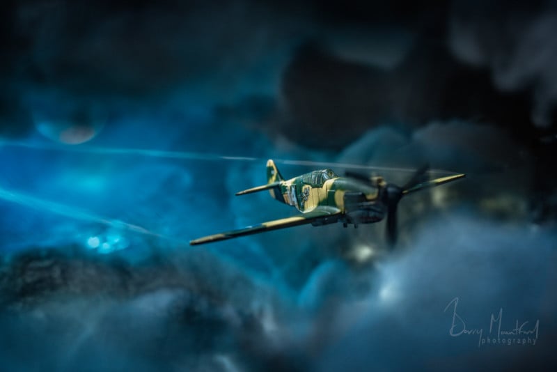 Shooting an Action Photo of a Toy Fighter Plane