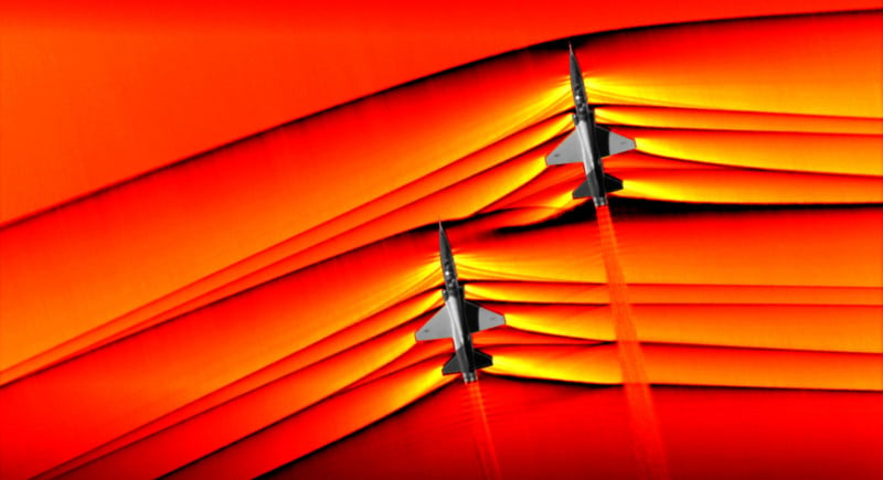  nasa shot first pics supersonic jet shockwaves 