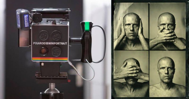 Wet Plate Collodion Passport Photos with a Polaroid Miniportrait Camera