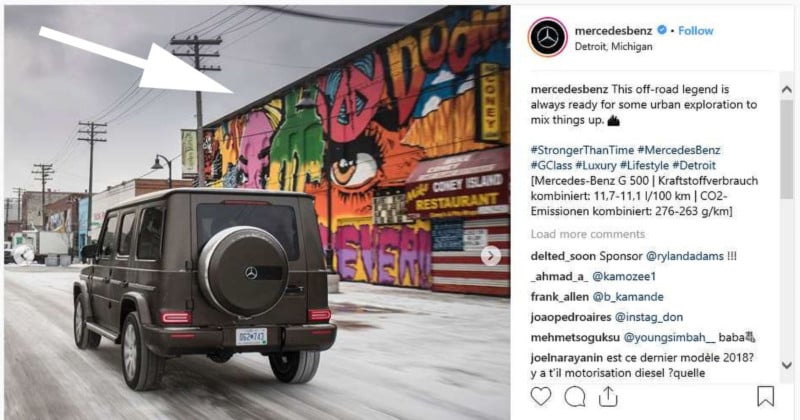 Mercedes Sues Artists Over Right to Include Murals in Instagram Photos