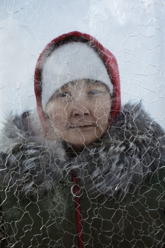 Arctic Photos Exhibited Inside Blocks of Melting Ice