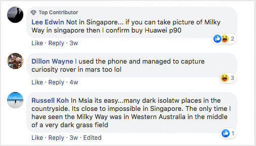  shooting stars light-polluted singapore huawei 