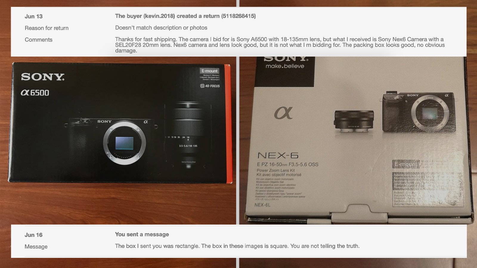  ebay scam buyer steals camera pretending receive wrong 