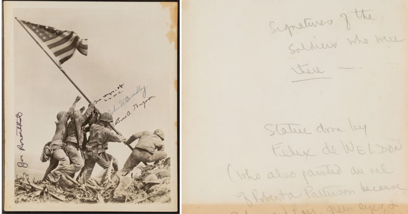 A Rare Signed Copy of Raising the Flag on Iwo Jima is Up for Sale