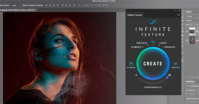 Infinite Texture Panel is an AI-Powered Texture Tool for Photoshop