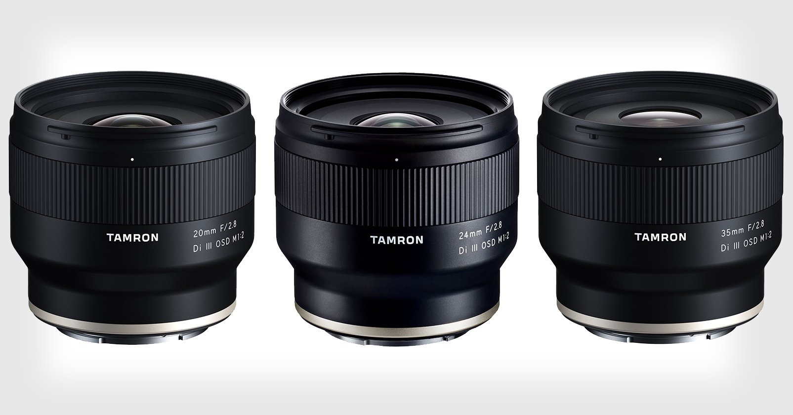 Tamron Unveils Three 1:2 Wide-Angle Prime Lenses for Sony E-Mount