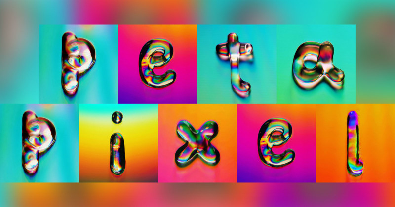  colorful typography was made shooting photos water 