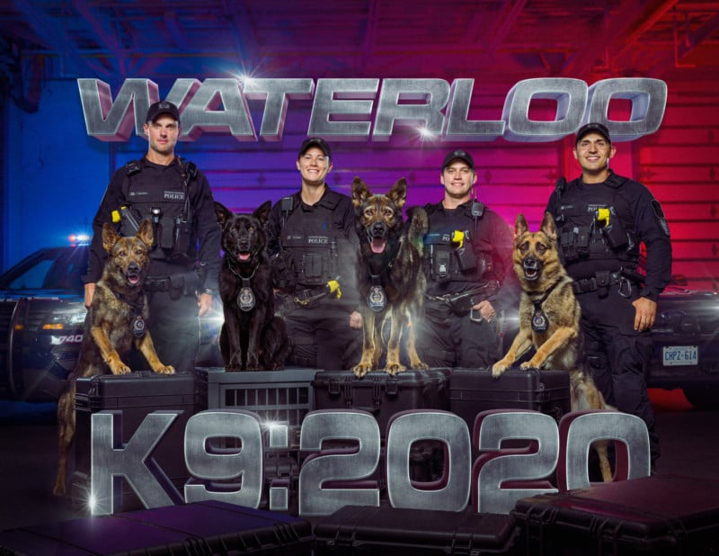 Shooting K9 Charity Calendar Photos for the Waterloo Police