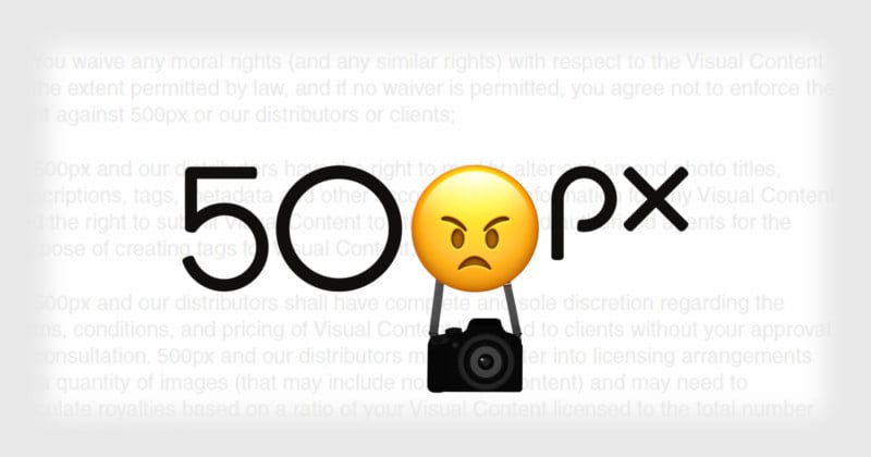  500px updates terms sparks fresh outrage among photographers 