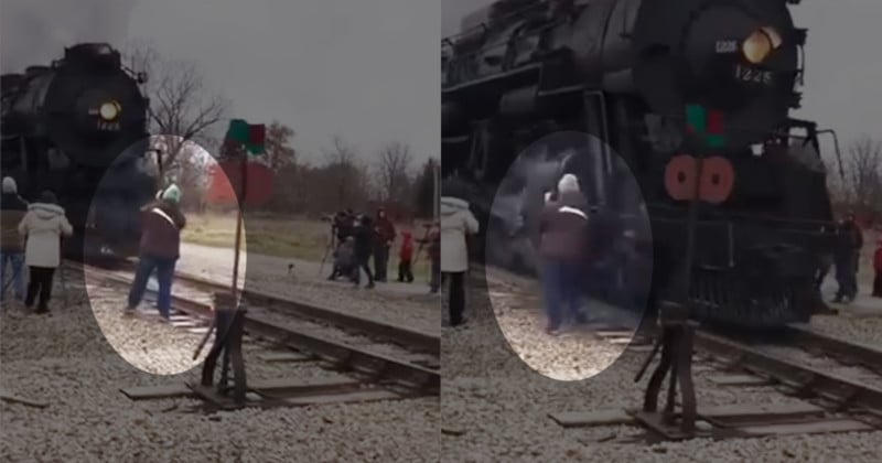 Photographer Nearly Killed by Passing Train that Got so Close it Tore Her Coat