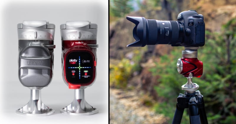 The Platyball is a Next Level Tripod Head with an LED Level and No Protruding Knobs