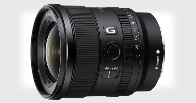 Sony Unveils 20mm f/1.8 G: Its Widest Full-Frame E-Mount Prime Lens Yet
