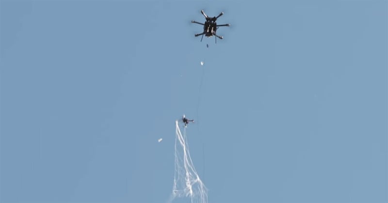 Pentagon Buys Drone Hunter System that Catches Illegal Drones in Big Nets