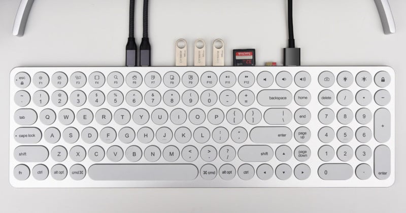 This Sleek Keyboard Doubles as an SD Card Reader, USB Hub, and More