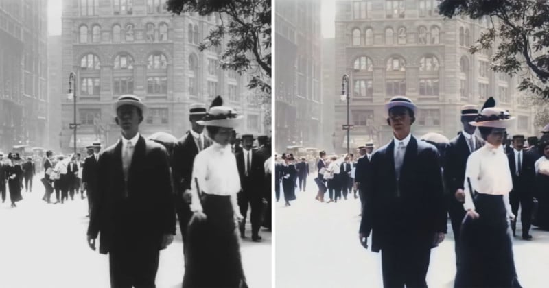  using colorize upscale 109-year-old video york 