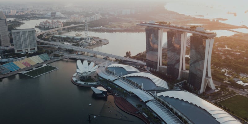 Drone Photos of Singapore Shot at 1,640 Feet