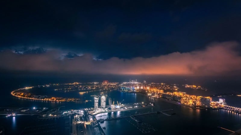 A Dubai Rainstorm Timelapse from the Worlds 2nd Tallest Residential Tower