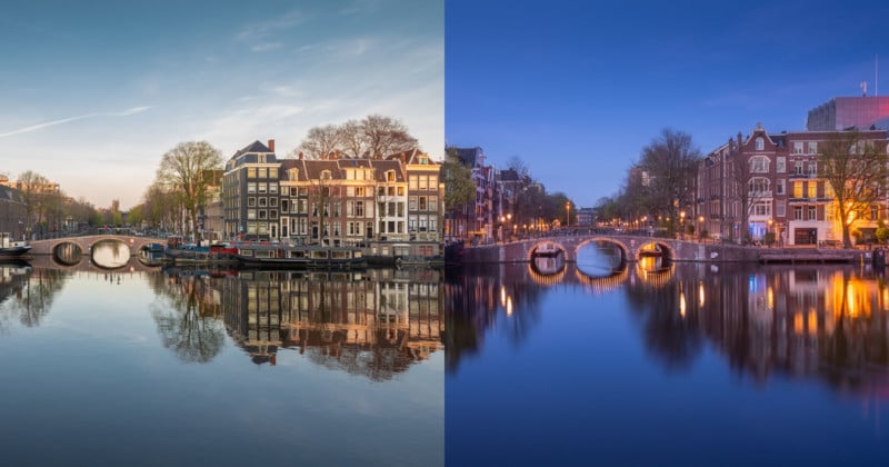  photos empty amsterdam canals creating perfect mirrors 