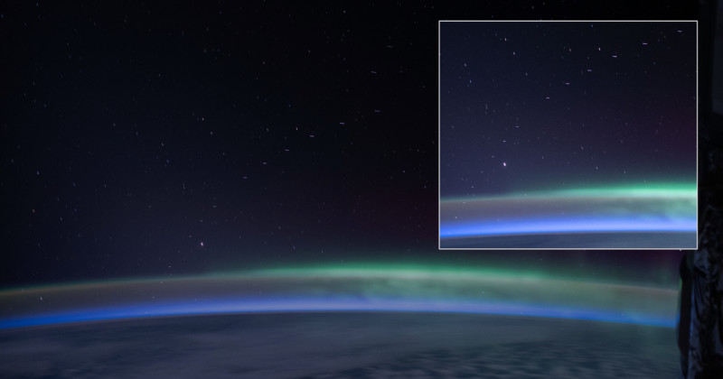 Astronauts Photobombed by Starlink Satellites While Shooting the Aurora