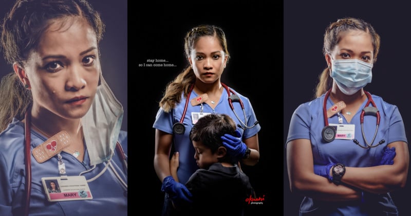 Photographer Shoots Emotional Stay Home Portrait of His Wife, a Nurse