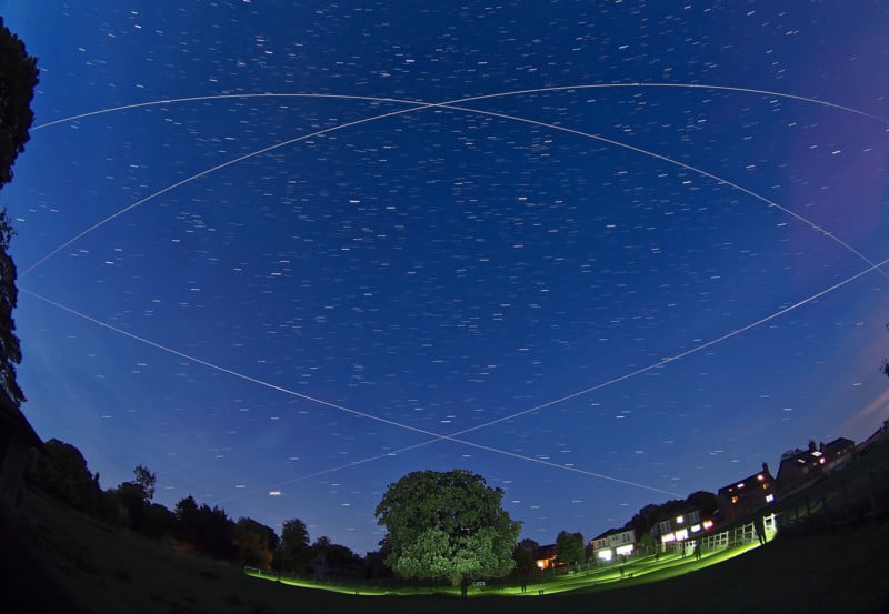 Photographer Captures Four ISS Passes in One Night Sky Photo