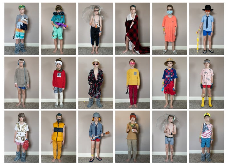  portraits son outfits covid-19 homeschooling 