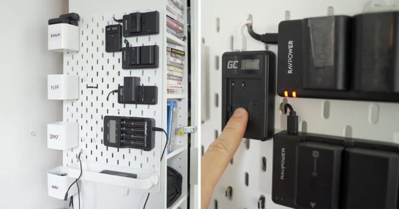 How to Build a Wall-Mounted Battery Charging Station on the Cheap