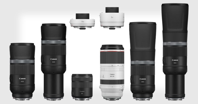 Canon Unveils 4 New Lenses, Including the RF 600mm f/11 and 800mm f/11