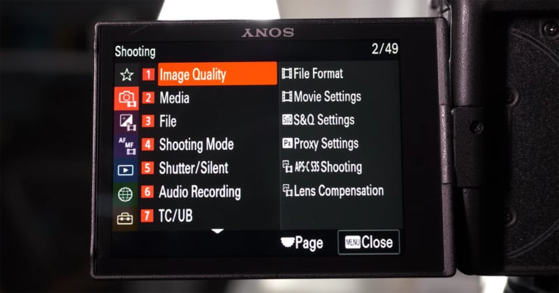 Take a Tour of the New Menu System in the Sony a7S III