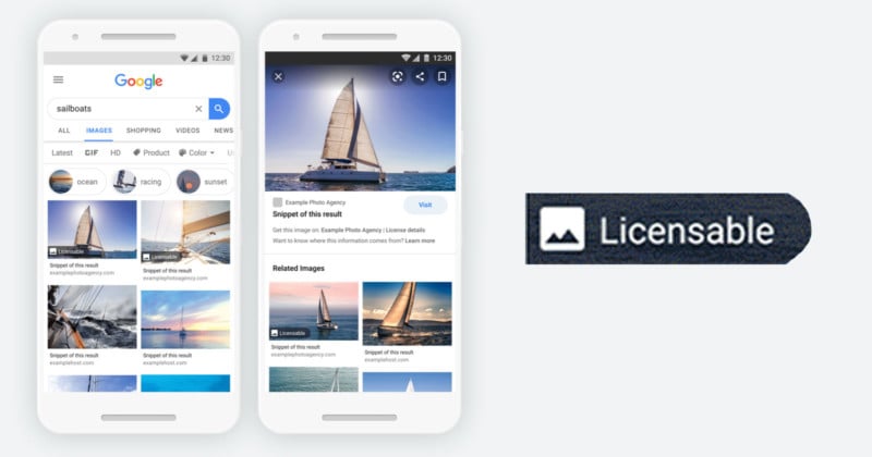 Google Images Launches Licensable Badge and Search Filter