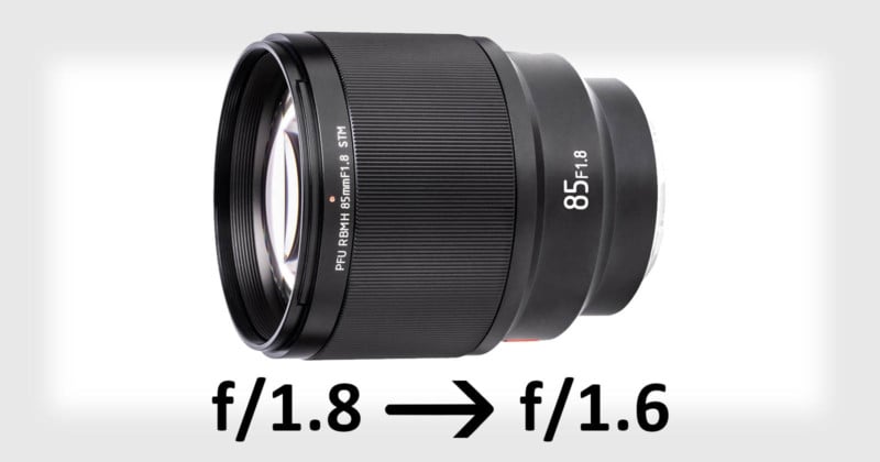 Viltrox 85mm f/1.8 Can Be Upgraded to f/1.6 with a Firmware Update